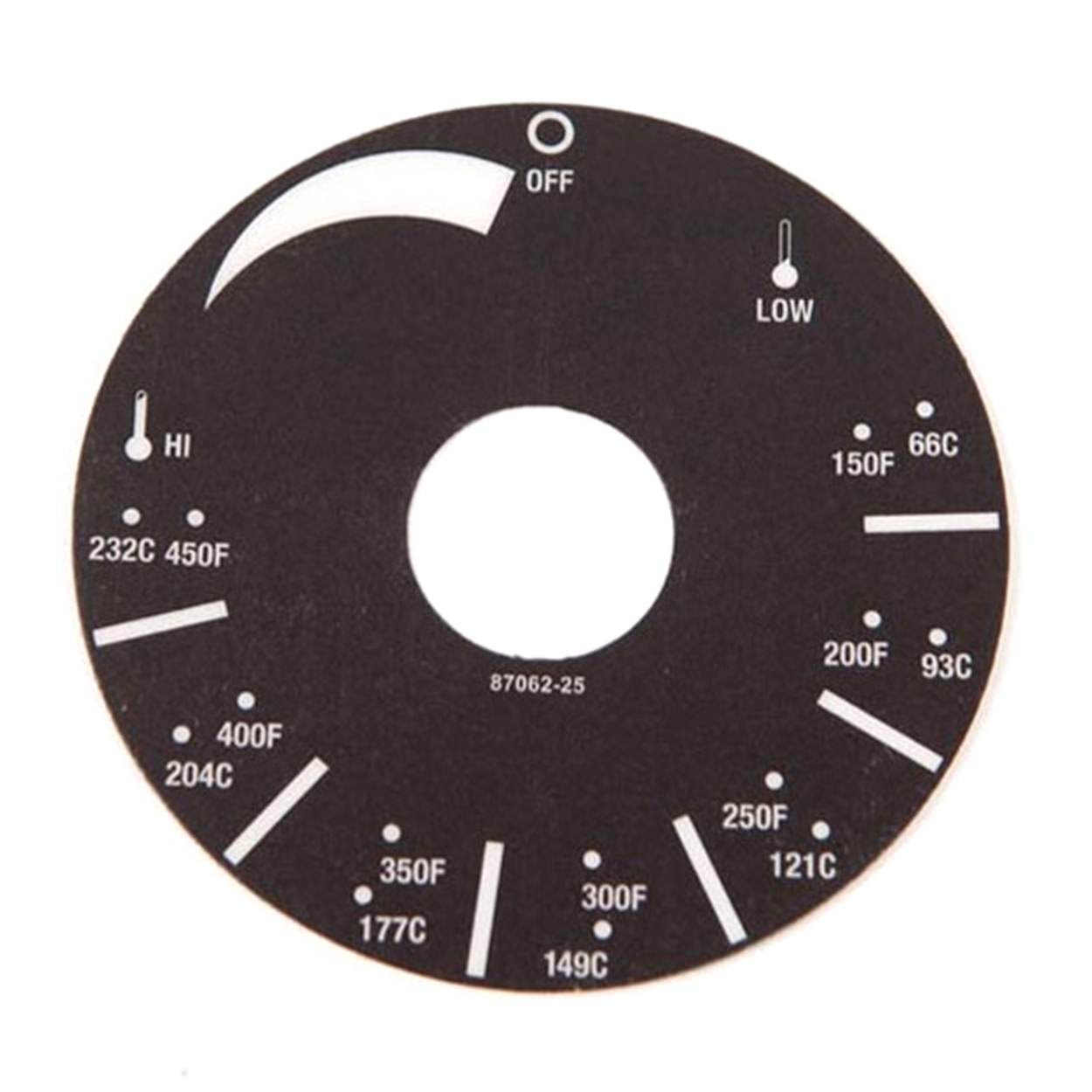 (image for) APW Wyott 8706225 DECAL DIAL PLATE - Click Image to Close